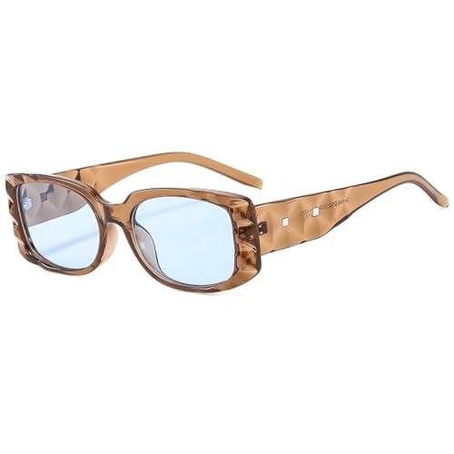 MOHDHAF-Fashion Rectangle Sonnenbrille für Damen Männer PC Lens Frame Vintage Luxury UV400 MOHDHAF-Fashion Rectangle Sonnenbrille für Damen Männer PC Lens Frame Vintage Luxury UV400 von MOHDHAF