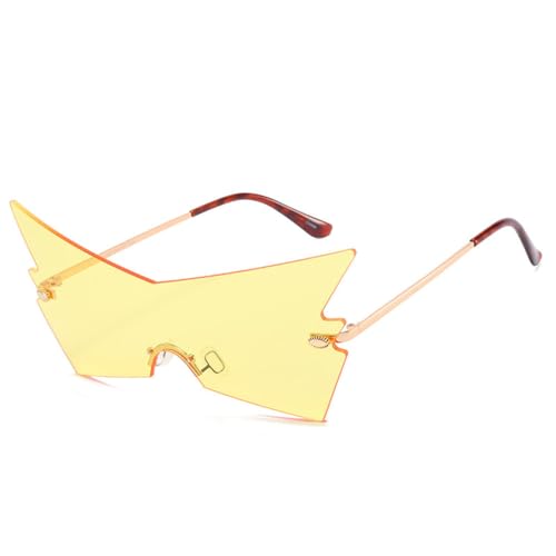 MOHDHAF-Fashion Rimless Oversized Polygon Sonnenbrille Damen Unique Arrow Frameless Sonnenbrille für Männer Trendy Cat Eye Glasses Party MOHDHAF-Fashion Rimless Oversized Polygon Sonnenbrille Damen Unique Arrow Frameless Sonnenbrille für Männer Trendy Cat Eye Glasses Party von MOHDHAF