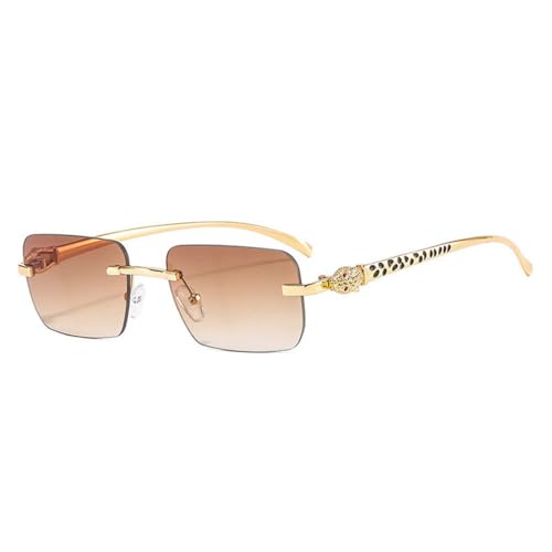 MOHDHAF-Fashion Sonnenbrille Damen Retro Rimless Gradient Sonnenbrille Cutting Lens Damen's Frameless Glasses MOHDHAF-Fashion Sonnenbrille Damen Retro Rimless Gradient Sonnenbrille Cutting Lens Damen's Frameless Glasses von MOHDHAF