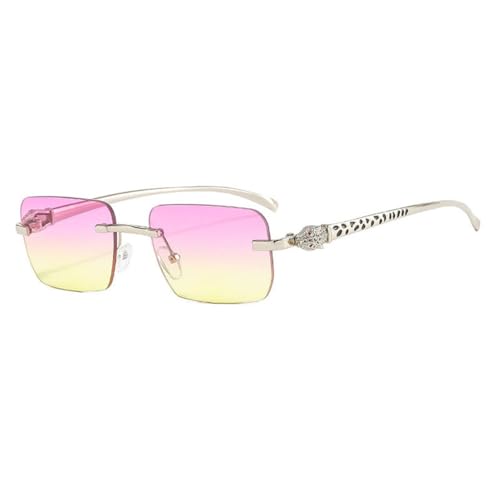 MOHDHAF-Fashion Sonnenbrille Damen Retro Rimless Gradient Sonnenbrille Cutting Lens Damen's Frameless Glasses MOHDHAF-Fashion Sonnenbrille Damen Retro Rimless Gradient Sonnenbrille Cutting Lens Damen's Frameless Glasses von MOHDHAF