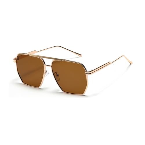 MOHDHAF-Large Frame Sonnenbrille Männer Metal Double Bridge Square Sonnenbrille UV400 Damen MOHDHAF-Large Frame Sonnenbrille Männer Metal Double Bridge Square Sonnenbrille UV400 Damen von MOHDHAF