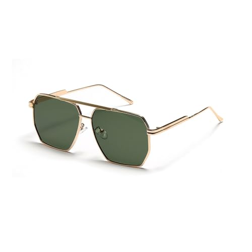 MOHDHAF-Large Frame Sonnenbrille Männer Metal Double Bridge Square Sonnenbrille UV400 Damen MOHDHAF-Large Frame Sonnenbrille Männer Metal Double Bridge Square Sonnenbrille UV400 Damen von MOHDHAF