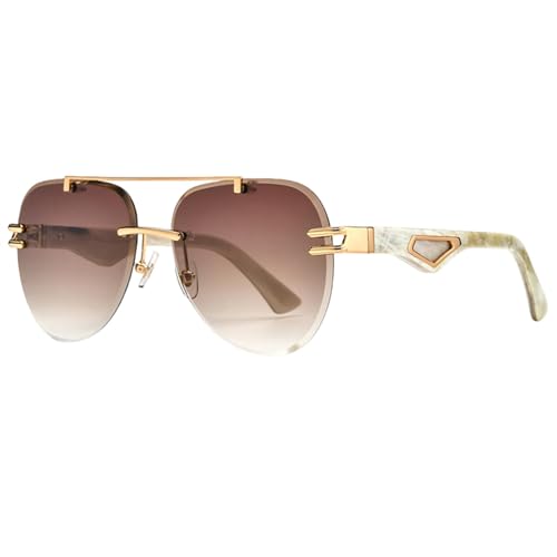 MOHDHAF-Luxury Rimless Sonnenbrille with Diamonds Frameless Glasses MOHDHAF-Luxury Rimless Sonnenbrille with Diamonds Frameless Glasses von MOHDHAF