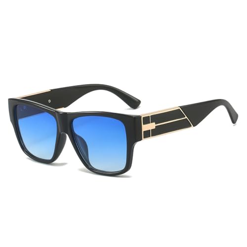 MOHDHAF-Männers Retro Gradient Color Square Sonnenbrille Metal Edge Glasses Frame Sun Protection Glasses von MOHDHAF