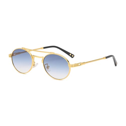 MOHDHAF-Metal Retro Sonnenbrille Männer Mirror Lens Round Sonnenbrille für Damen Summer Style UV400 MOHDHAF-Metal Retro Sonnenbrille Männer Mirror Lens Round Sonnenbrille für Damen Summer Style UV400 von MOHDHAF