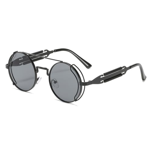 MOHDHAF-Metall Steampunk Flip Sonnenbrille Flip Männer und Frauen Mode Runde RahMänner MOHDHAF-Metall Steampunk Flip Sonnenbrille Flip Männer und Frauen Mode Runde RahMänner von MOHDHAF