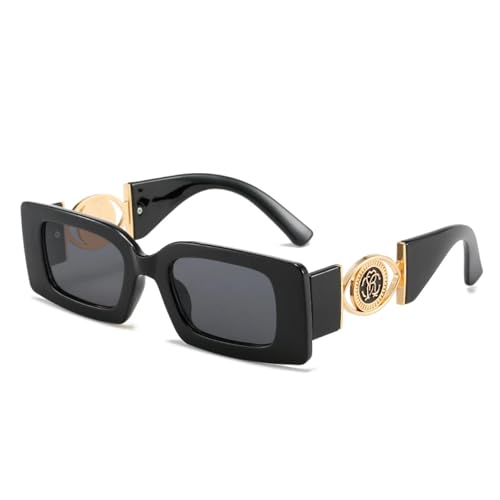 MOHDHAF-Mode Rechteck Sonnenbrille für Männer Frauen Gradienten Objektiv Pc RahMänner Metall Trend Luxus von MOHDHAF