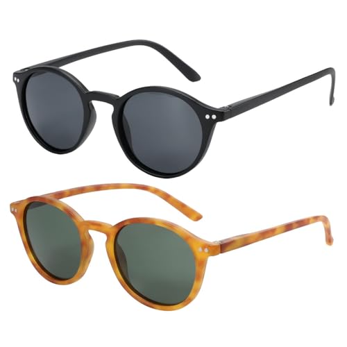 MOHDHAF-Polarized Sonnenbrille für Männer and Damen Vintage Frame UV Protection Sonnenbrille 2 Pack MOHDHAF-Polarized Sonnenbrille für Männer and Damen Vintage Frame UV Protection Sonnenbrille 2 Pack von MOHDHAF