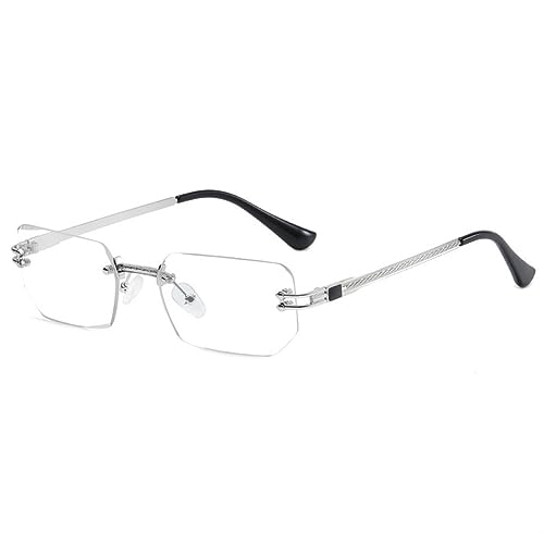 MOHDHAF-Polygon Rimless Sonnenbrille Männer Vintage Gold Black Lens Sonnenbrille für Damen Rectangle UV400 MOHDHAF-Polygon Rimless Sonnenbrille Männer Vintage Gold Black Lens Sonnenbrille für Damen Rectangle UV400 von MOHDHAF