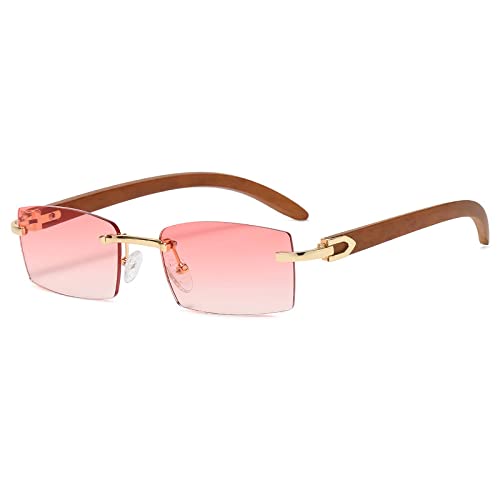 MOHDHAF-Punk Rimless Rectangle Sonnenbrille Männer Fashion Vintage Trendy Small Frame Sonnenbrille Frameless Glasses UV400 MOHDHAF-Punk Rimless Rectangle Sonnenbrille Männer Fashion Vintage Trendy Small Frame Sonnenbrille Frameless Glasses UV400 von MOHDHAF