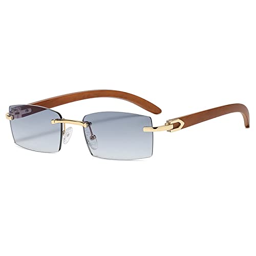 MOHDHAF-Punk Rimless Rectangle Sonnenbrille Männer Fashion Vintage Trendy Small Frame Sonnenbrille Frameless Glasses UV400 MOHDHAF-Punk Rimless Rectangle Sonnenbrille Männer Fashion Vintage Trendy Small Frame Sonnenbrille Frameless Glasses UV400 von MOHDHAF