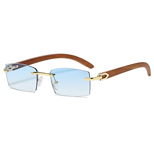 MOHDHAF-Punk Rimless Rectangle Sonnenbrille Männer Fashion Vintage Trendy Small Frame Sonnenbrille Frameless Glasses UV400 MOHDHAF-Punk Rimless Rectangle Sonnenbrille Männer Fashion Vintage Trendy Small Frame Sonnenbrille Frameless Glasses UV400 von MOHDHAF