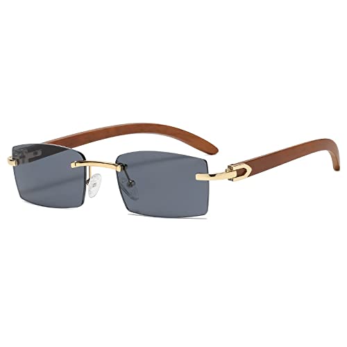 MOHDHAF-Punk Rimless Rectangle Sonnenbrille Männer Fashion Vintage Trendy Small Frame Sonnenbrille Frameless Glasses UV400 MOHDHAF-Punk Rimless Rectangle Sonnenbrille Männer Fashion Vintage Trendy Small Frame Sonnenbrille Frameless Glasses UV400 von MOHDHAF
