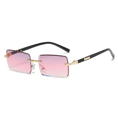 MOHDHAF-Retro Fashion Rimless Sonnenbrille für Männer Damen Rectangle MOHDHAF-Retro Fashion Rimless Sonnenbrille für Männer Damen Rectangle von MOHDHAF