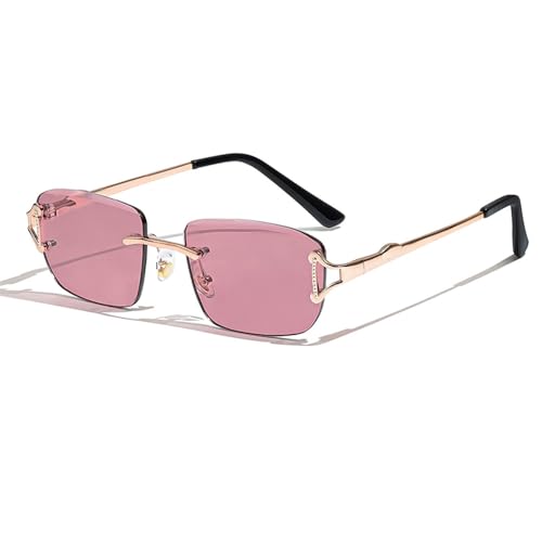 MOHDHAF-Retro Rimless Sonnenbrille Männer Rectangular Sonnenbrille Damen MOHDHAF-Retro Rimless Sonnenbrille Männer Rectangular Sonnenbrille Damen von MOHDHAF