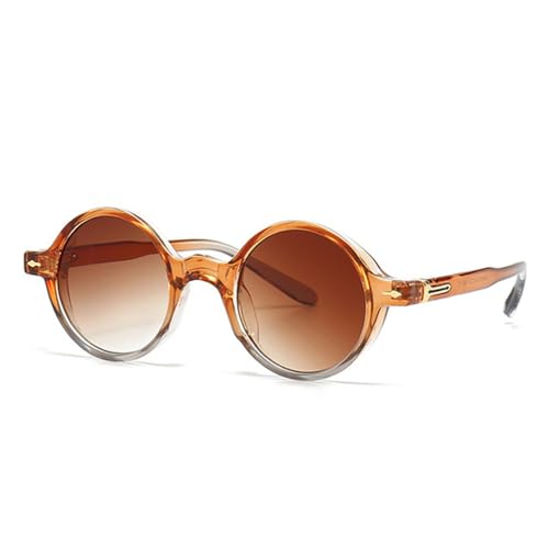 MOHDHAF-Retro Round Punk Damen's Sonnenbrille Fashion Colour Gradient Shades UV400 Männer's Rivets Sonnenbrille MOHDHAF-Retro Round Punk Damen's Sonnenbrille Fashion Colour Gradient Shades UV400 Männer's Rivets Sonnenbrille von MOHDHAF