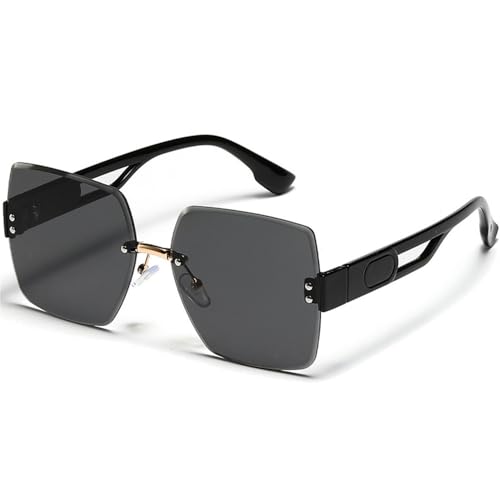 MOHDHAF-Retro Square Large Frame Männer Glasses Damen Rimless Sonnenbrille Shades MOHDHAF-Retro Square Large Frame Männer Glasses Damen Rimless Sonnenbrille Shades von MOHDHAF