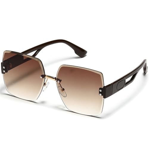 MOHDHAF-Retro Square Large Frame Männer Glasses Damen Rimless Sonnenbrille Shades MOHDHAF-Retro Square Large Frame Männer Glasses Damen Rimless Sonnenbrille Shades von MOHDHAF