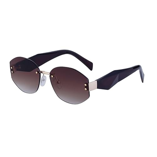 MOHDHAF-Rimless Damen Fashion Luxury Irregular Polygon Sonnenbrille Ladies Shades Vintage MOHDHAF-Rimless Damen Fashion Luxury Irregular Polygon Sonnenbrille Ladies Shades Vintage von MOHDHAF
