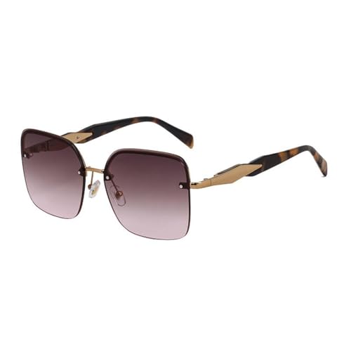 MOHDHAF-Rimless Oversized Damen Männer Sonnenbrille with Large Frame Metal für Damen Vintage Style MOHDHAF-Rimless Oversized Damen Männer Sonnenbrille with Large Frame Metal für Damen Vintage Style von MOHDHAF