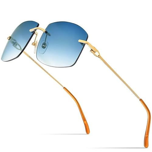 MOHDHAF-Rimless Oversized Luxury Sonnenbrille für Männer and Damen with Nylon Gradient Lenses MOHDHAF-Rimless Oversized Luxury Sonnenbrille für Männer and Damen with Nylon Gradient Lenses von MOHDHAF