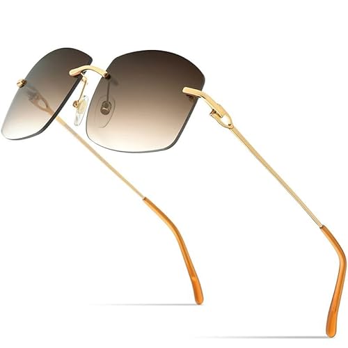 MOHDHAF-Rimless Oversized Luxury Sonnenbrille für Männer and Damen with Nylon Gradient Lenses MOHDHAF-Rimless Oversized Luxury Sonnenbrille für Männer and Damen with Nylon Gradient Lenses von MOHDHAF