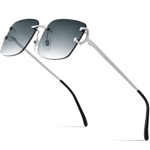 MOHDHAF-Rimless Oversized Luxury Sonnenbrille für Männer and Damen with Nylon Gradient Lenses MOHDHAF-Rimless Oversized Luxury Sonnenbrille für Männer and Damen with Nylon Gradient Lenses von MOHDHAF