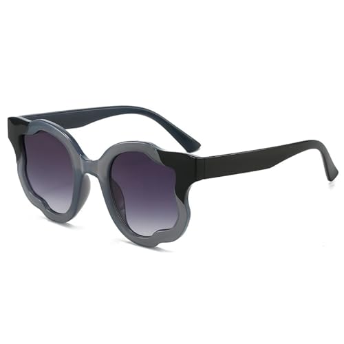MOHDHAF-Round Flower Frame Sonnenbrille für Damen Irregular Jelly Color Damen Fashion Retro Sonnenbrille UV400 MOHDHAF-Round Flower Frame Sonnenbrille für Damen Irregular Jelly Color Damen Fashion Retro Sonnenbrille UV400 von MOHDHAF