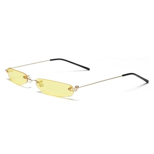 MOHDHAF-Slim Sonnenbrille Männer Rimless Summer Red Blue Black Rectangular Sonnenbrille für Damen Small Face MOHDHAF-Slim Sonnenbrille Männer Rimless Summer Red Blue Black Rectangular Sonnenbrille für Damen Small Face von MOHDHAF