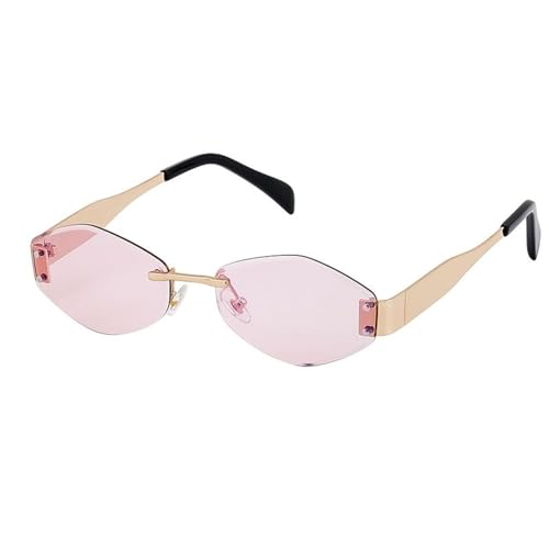 MOHDHAF-Small Frame Hexagon Rimless Sonnenbrille Damen's Luxury Vintage Sexy Metal Shades Classic Trendy Glasses für Damen Uv400 MOHDHAF-Small Frame Hexagon Rimless Sonnenbrille Damen's Luxury Vintage Sexy Metal Shades Classic Trendy Glasses für Damen Uv400 von MOHDHAF