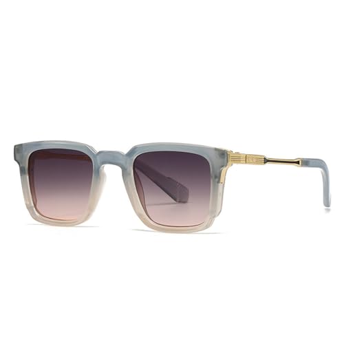 MOHDHAF-Square Sonnenbrille für Damen Retro Studded Männer Gradient UV400 Protection MOHDHAF-Square Sonnenbrille für Damen Retro Studded Männer Gradient UV400 Protection von MOHDHAF