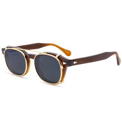 MOHDHAF-Vintage Clip Sonnenbrille Männer Riveted Handmade Damen Outdoor UV400 MOHDHAF-Vintage Clip Sonnenbrille Männer Riveted Handmade Damen Outdoor UV400 von MOHDHAF