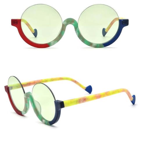 MOHDHAF-Vintage Style Matte Round Half Frame Fashion Männers Personalized Outdoor Sonnenbrille UV400 MOHDHAF-Vintage Style Matte Round Half Frame Fashion Männers Personalized Outdoor Sonnenbrille UV400 von MOHDHAF