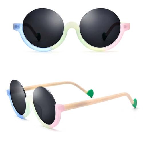 MOHDHAF-Vintage Style Matte Round Half Frame Fashion Männers Personalized Outdoor Sonnenbrille UV400 MOHDHAF-Vintage Style Matte Round Half Frame Fashion Männers Personalized Outdoor Sonnenbrille UV400 von MOHDHAF
