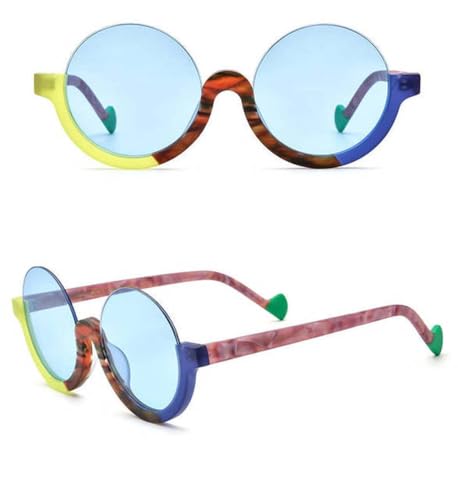MOHDHAF-Vintage Style Matte Round Half Frame Fashion Männers Personalized Outdoor Sonnenbrille UV400 MOHDHAF-Vintage Style Matte Round Half Frame Fashion Männers Personalized Outdoor Sonnenbrille UV400 von MOHDHAF