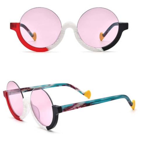 MOHDHAF-Vintage Style Matte Round Half Frame Fashion Männers Personalized Outdoor Sonnenbrille UV400 MOHDHAF-Vintage Style Matte Round Half Frame Fashion Männers Personalized Outdoor Sonnenbrille UV400 von MOHDHAF