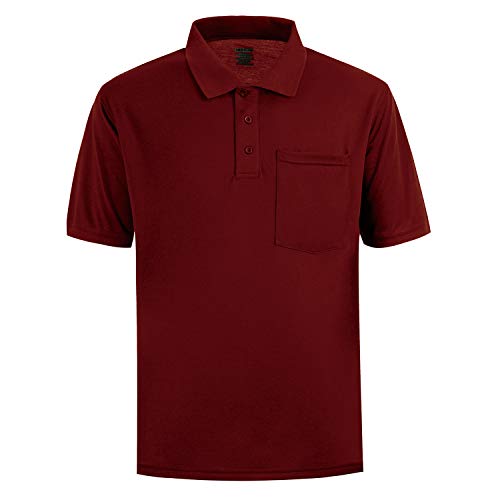 Herren Poloshirt kurzärmlig feuchtigkeitsableitend Performance Dry Fit Golf Poloshirt mit Tasche - - XXXL (Brust 145 cm) von MOHEEN