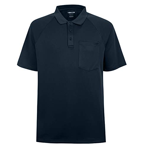 MOHEEN Herren Poloshirt/Funktionsshirt Mit Brusttasche in Übergrößen L bis 6XL - für Sport Freizeit und Arbeit (4XL,Navy) von MOHEEN