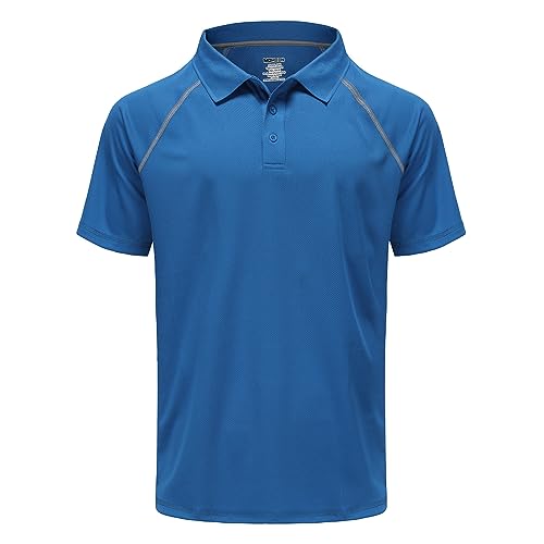 MOHEEN Herren Poloshirt/Funktionsshirt in Übergrößen S bis 5XL - für Sport Freizeit und Arbeit (Blau,3XL) von MOHEEN