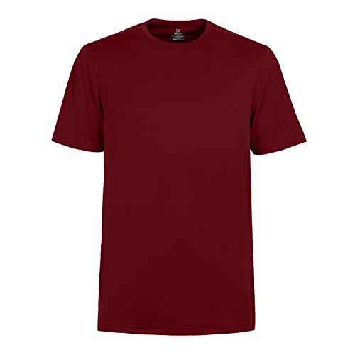 Moheen Herren Kurzarm-T-Shirt Quick-Dri Crew - Rot - XX-Large von MOHEEN