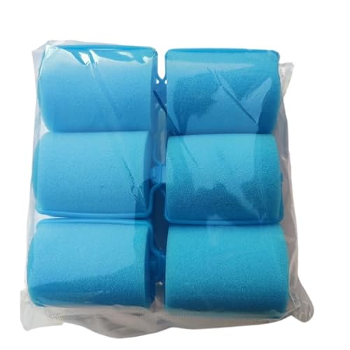 6 stücke Weichen Schwamm Schaum Kissen Haar Rollen Lockenwickler Friseur Salon Barber DIY Locken Friseur Kit DIY Hause Haar Styling werkzeuge Hitzefreie Haarwickler für Medoum und Kurze Haare(Blue,1.5 von MOHUIED