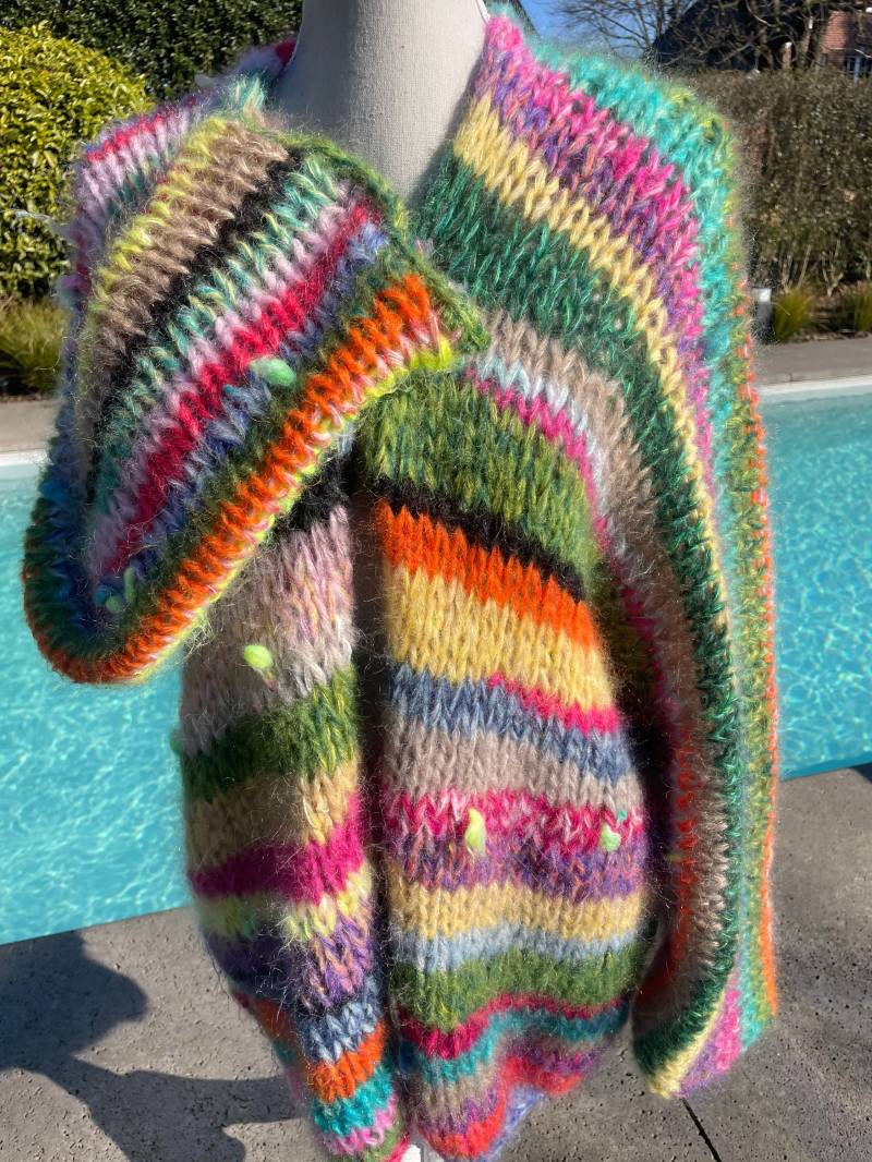 Moh&air Long Cardigan „ Ibiza" Unikat von MOHundAIR