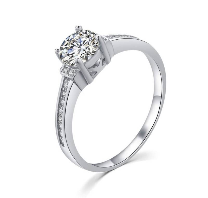 MOISS Fingerring Elegant silver ring with clear zircons R00006 - Circuit: 57 mm von MOISS