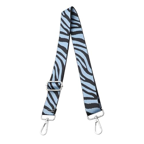 3.8cm/1.5" Wide Tasche Gurte Ersatz Crossbody Umhängetasche Geldbörse Gurt Zebra Gitarrengurt für Handtaschen Schwarzer Verschluss A12 von MOISTRI