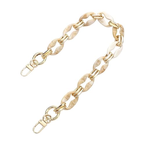 43.31" Damen Crossbody Handtaschen Kette Umhängetasche Geldbörse Gurte Ersatz Acryl Tasche Gurt Geldbörse Kette Riemen Beige von MOISTRI