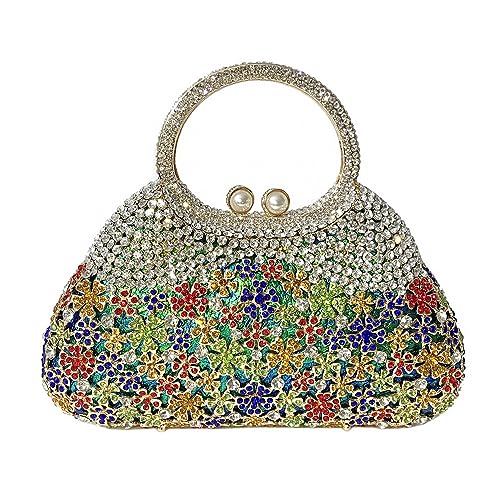 Blumen Bling Geldbörsen für Frauen Strass Geldsäcke für Partei Strass Umhängetasche Sparkle Clutch Geldbörsen Grün von MOISTRI