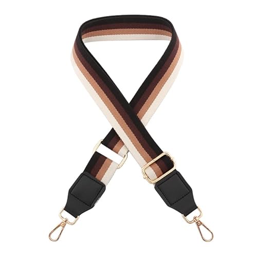 Geldbörse Gurt Ersatz Crossbody Geldbörse Gurt für Frauen Verstellbarer Handtaschengurt für Umhängetasche Streifen Schwarzer Verschluss A5-P1 von MOISTRI