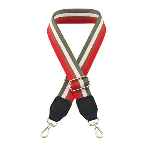 Geldbörse Gurt Ersatz Crossbody Geldbörse Gurt für Frauen Verstellbarer Handtaschengurt für Umhängetasche Streifen Silberne Schließe A8-P1 von MOISTRI