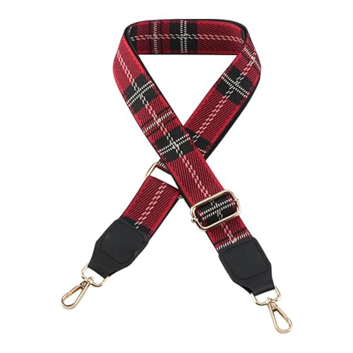 Geldbörse Gurte Ersatz Umhängetasche Gurt für Umhängetasche Sling Handtasche Gurt Kariert Gemustert Schwarzer Verschluss Rot von MOISTRI
