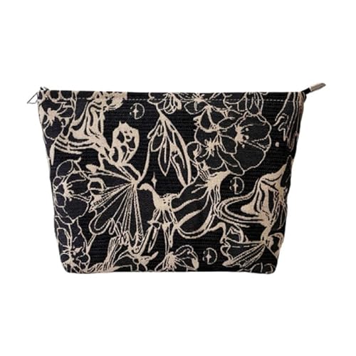 Kosmetiktasche Make-up-Tasche Gothic Floral Travel Kulturbeutel für Frauen Make-up Case Reißverschluss Kulturbeutel für Reisen (Mittel) von MOISTRI